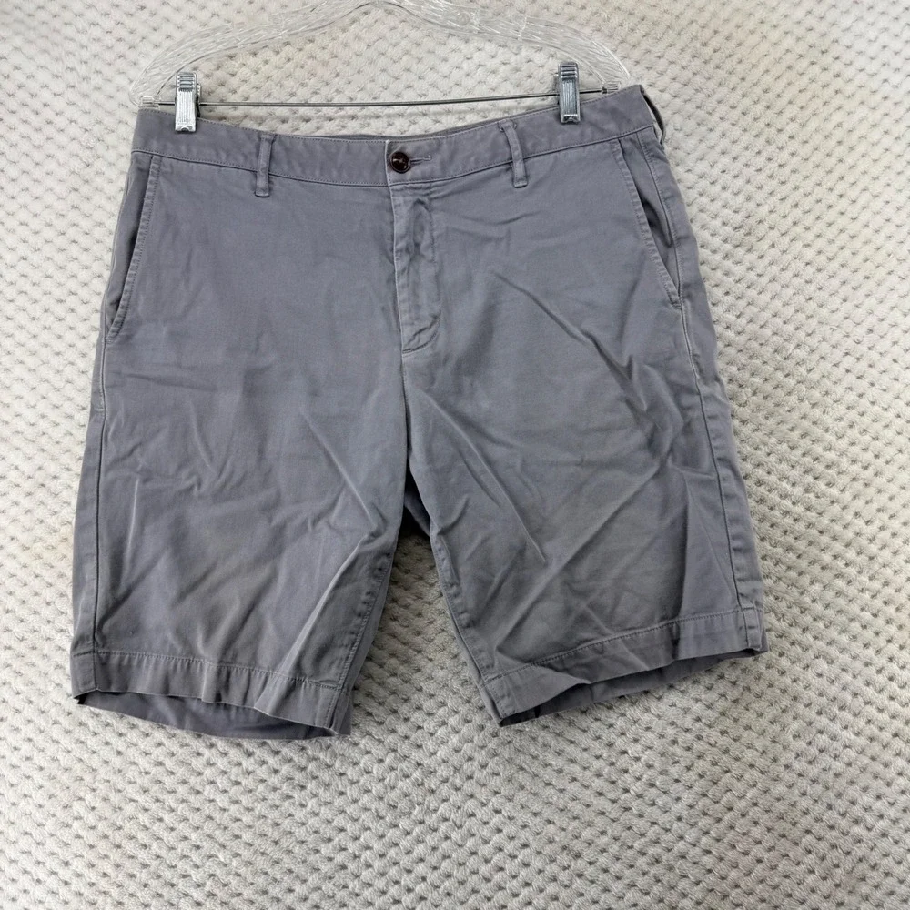 Faherty Chino Shorts Mens 33 Gray Pima Cotton Stretch Casual Summer 8